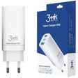Incarcator 3mk Hyper, 2x Type-C, 1x USB-A, GaN Technology, Quick Charge, 65W, Alb