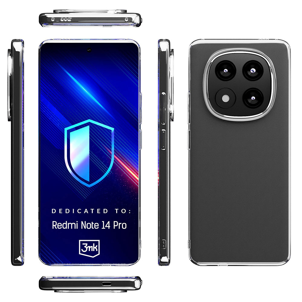 Husa de protectie 3mk Clear compatibil cu Xiaomi Redmi Note 14 Pro 5G / Poco X7 5G, Transparent