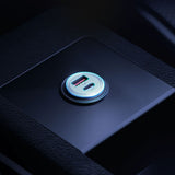 Incarcator 3mk Car Hyper, USB-A, Type-C, 30W, Durable Aluminium, Argintiu