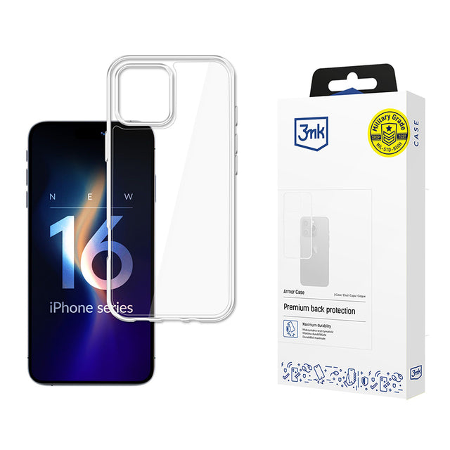 Husa de protectie 3mk Armor compatibil cu iPhone 16 Pro, Transparent