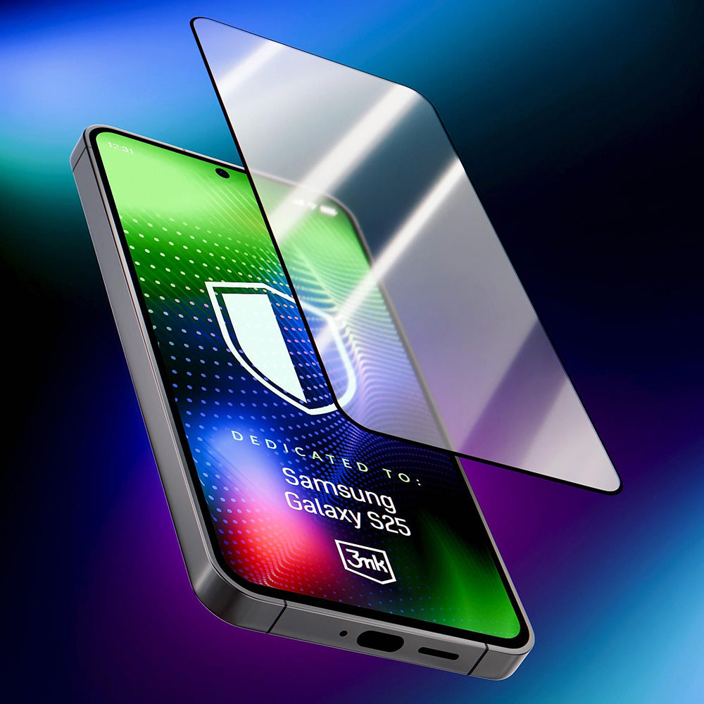 Folie de protectie 3mk Hardy Ultra Glass compatibil cu Samsung Galaxy S25, Negru