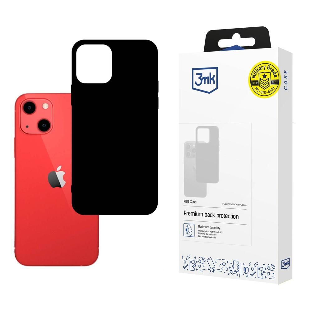 Husa de protectie 3mk Matt compatibil cu iPhone 13, Negru