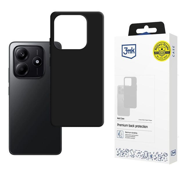 Husa de protectie 3mk Matt compatibil cu Xiaomi Redmi Note 14 4G (Standard), Negru