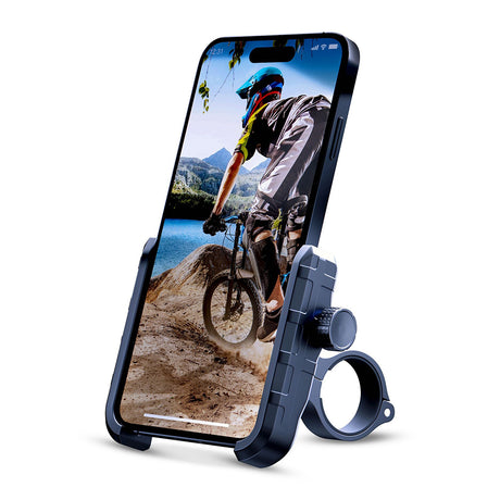 Suport 3mk Steel Bike, Aluminium, Stainless Steel, Full Safety of Phone Mounting, 60-90mm, Negru
