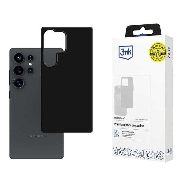 Husa de protectie 3mk Silicone compatibil cu Samsung Galaxy S25 Ultra, Negru