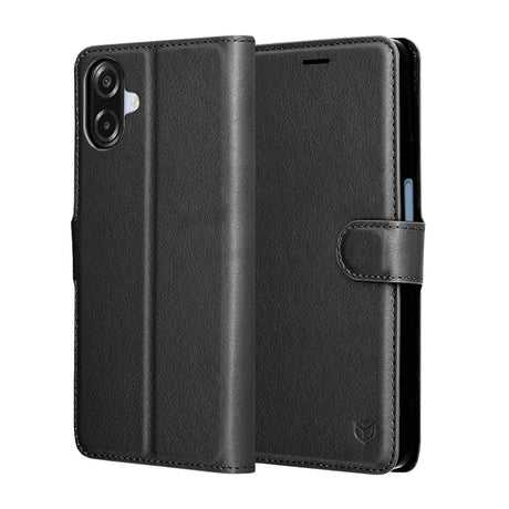 Husa de protectie Techsuit Leather Folio compatibil cu Samsung Galaxy A07 4G, Negru