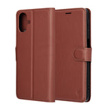 Husa de protectie Techsuit Leather Folio compatibil cu Samsung Galaxy A07 4G, Maro