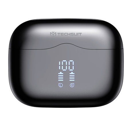 Casti Wireless, In-ear, 300mAh, ANC, ENC, 4 Mic - Techsuit VelarX One (CW2) - Black