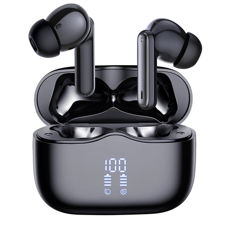 Casti Wireless, In-ear, 300mAh, ANC, ENC, 4 Mic - Techsuit VelarX One (CW2) - Black