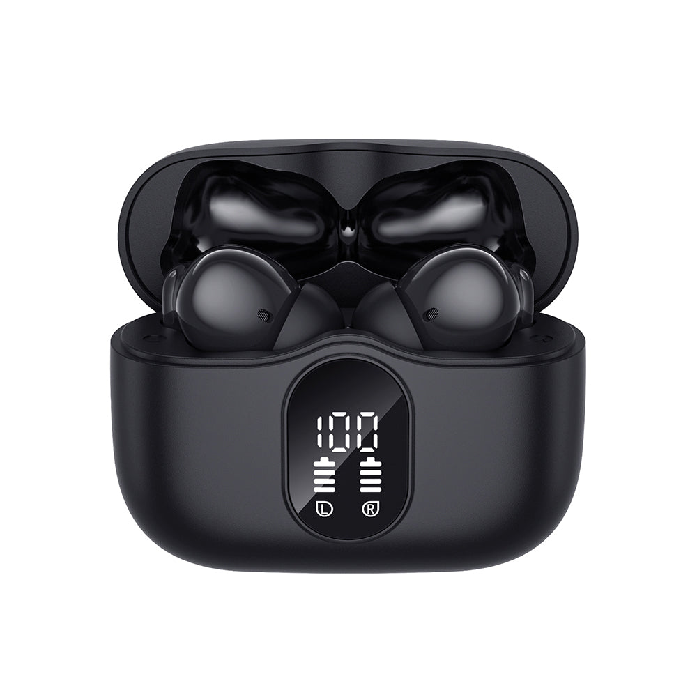 Casti Wireless Techsuit WaveBeat 100 (CW3), Bluetooth 5.4, ANC, Negru