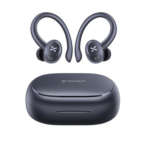 Casti Wireless, In-Ear, BT5.4, 400mAh - Techsuit AirTune 100 (CW4) - Black