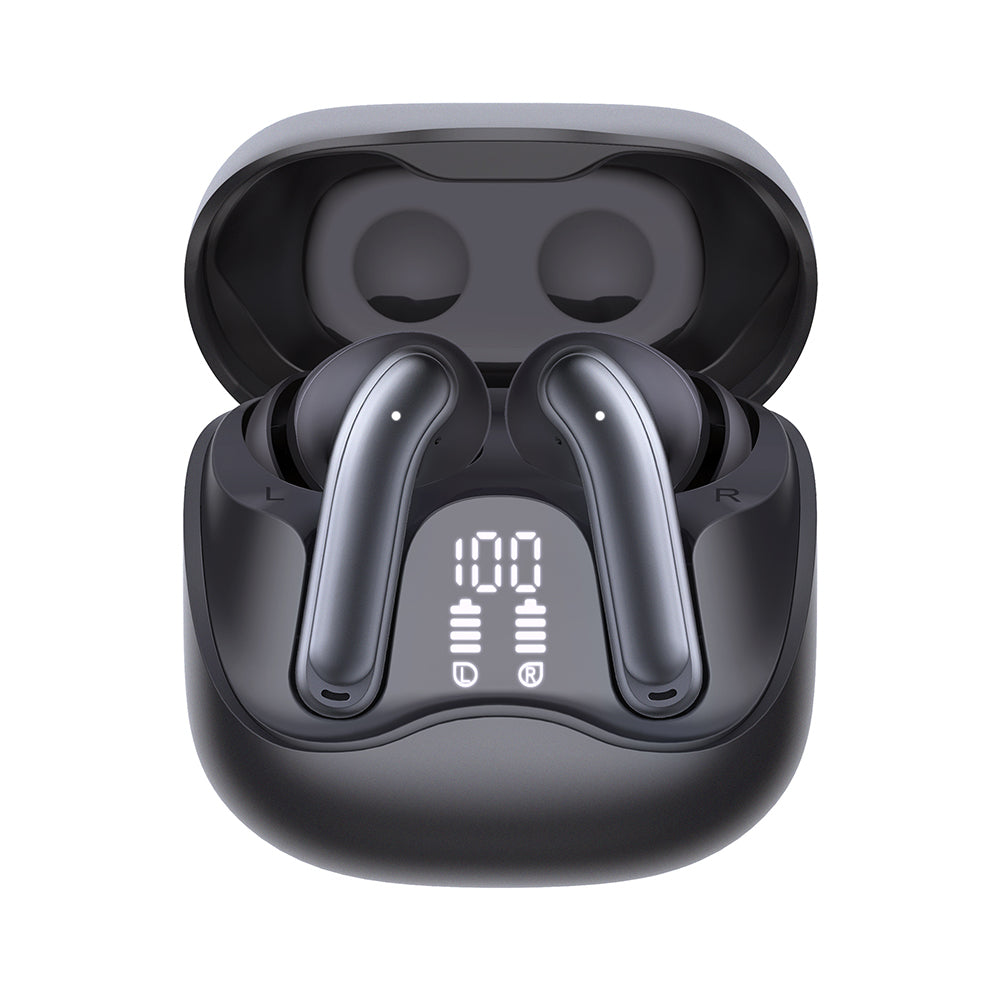Casti Wireless Techsuit EchoFit Pro (CW5), BT5.4 ANC, Negru