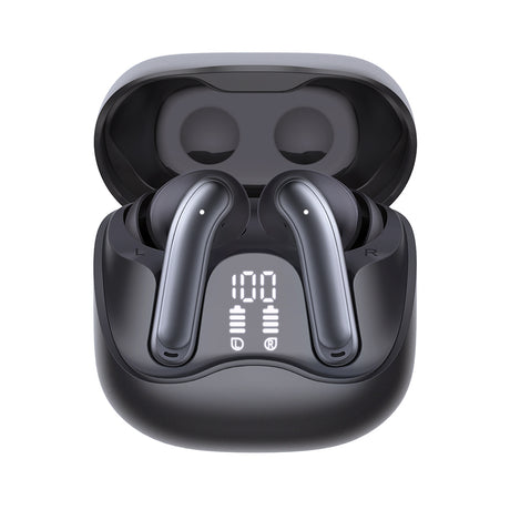 Casti Wireless Techsuit EchoFit Pro (CW5), BT5.4 ANC, Negru