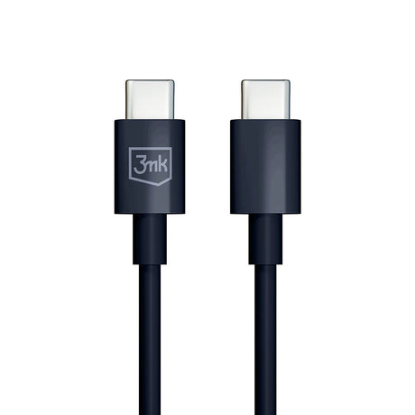 Cablu 3mk Hyper, UBS-C to USB-C, 100W, 5A, 1.2m, Negru