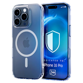 Husa de protectie 3mk MagCase compatibil cu iPhone 16 Pro, Transparent
