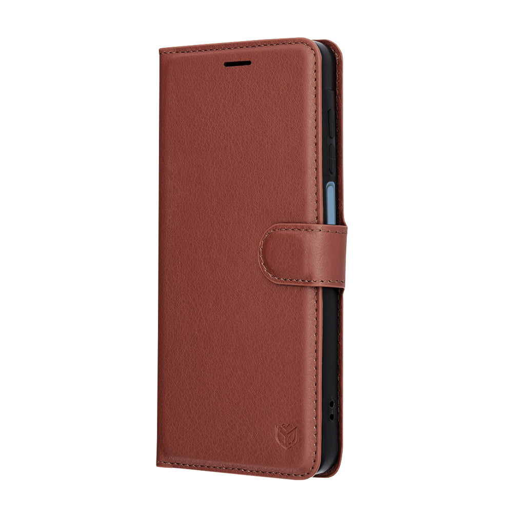 Husa de protectie Techsuit Leather Folio compatibil cu Samsung Galaxy A07 4G, Maro