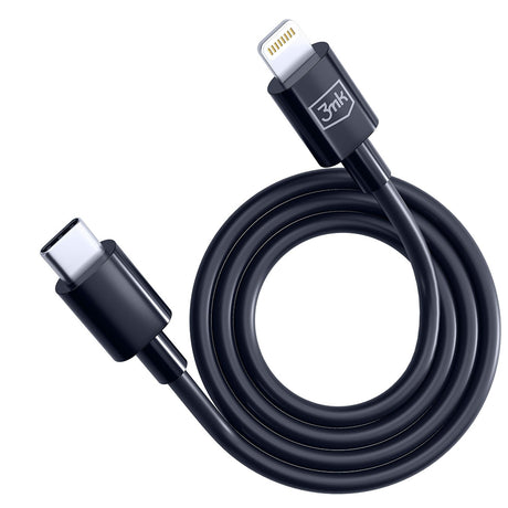 Cablu 3mk Hyper, USB-C to Lightning, 20W, 5A, 1.2m, Negru