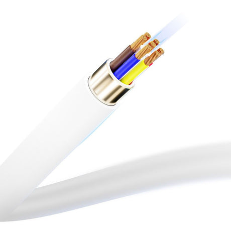 Cablu 3mk Hyper Silicone, USB-C to USB-C, 60W, 3A, 1m, Alb