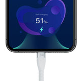 Cablu 3mk Hyper Silicone, USB-C to USB-C, 60W, 3A, 1m, Alb
