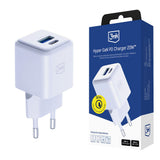 Incarcator 3mk Hyper, USB-A, USB-C, GaN Technology, QC4 + PD, 20W, Alb