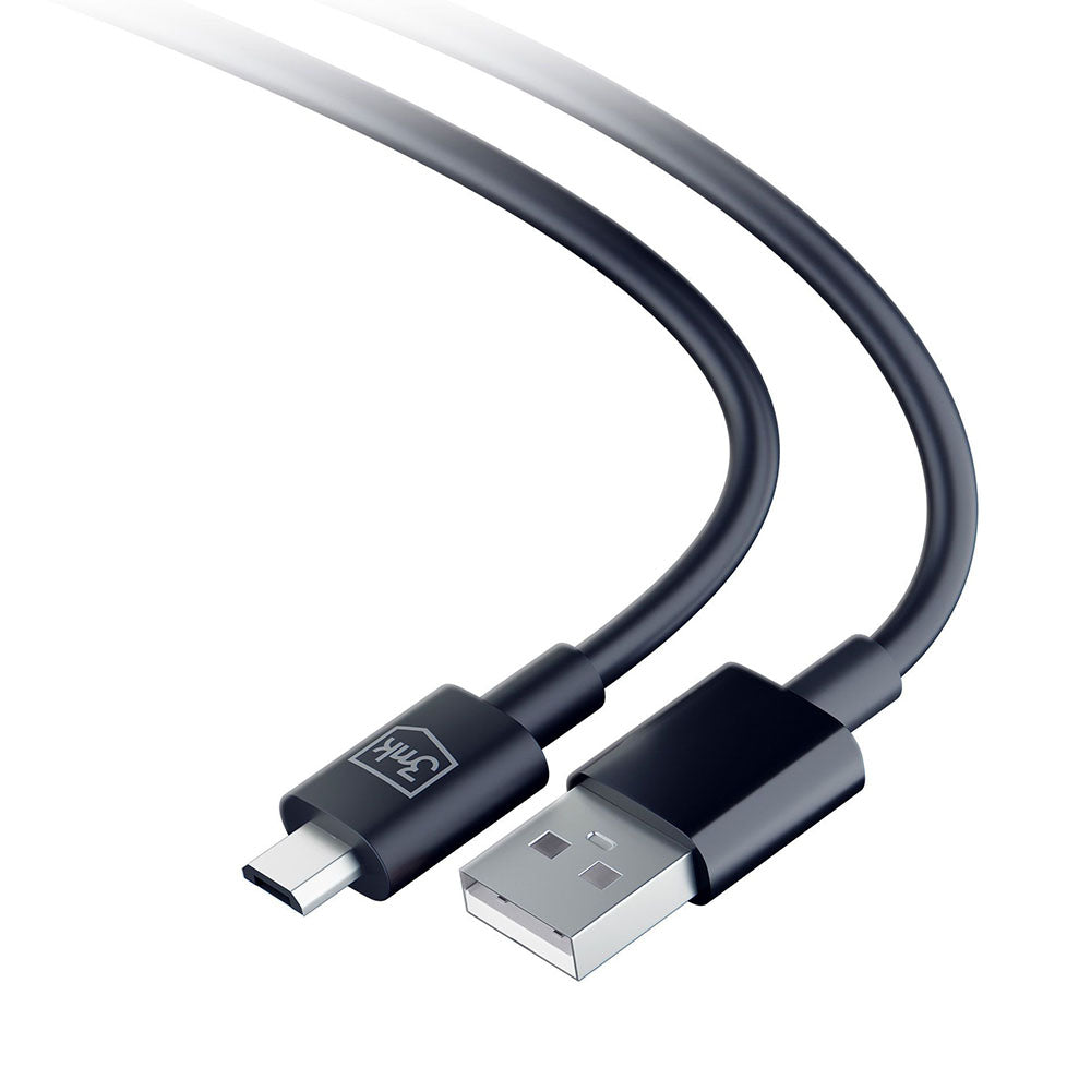 Cablu 3mk Hyper, USB-A to Micro-USB, 5V, 2.4A, 1.2m, Negru