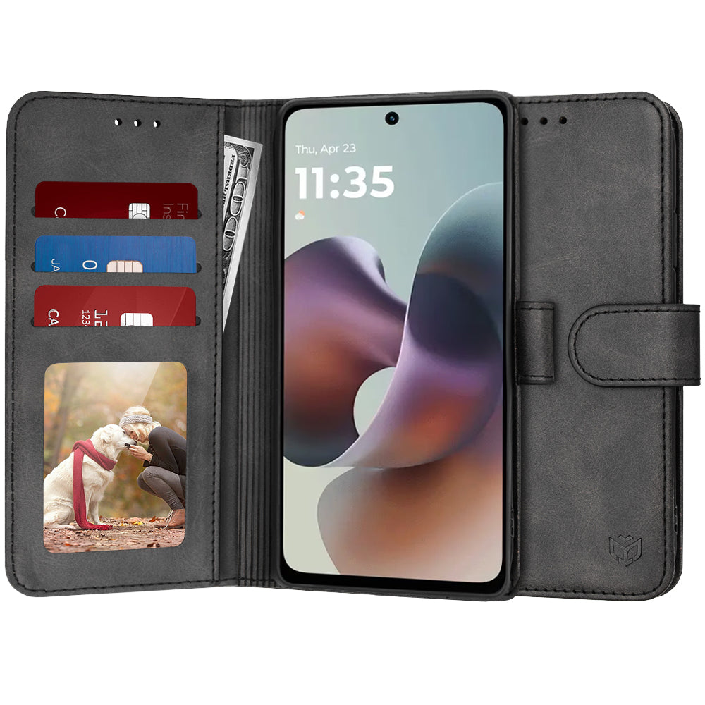 Husa de protectie Techsuit Diary Book compatibil cu Motorola Moto G56, Negru