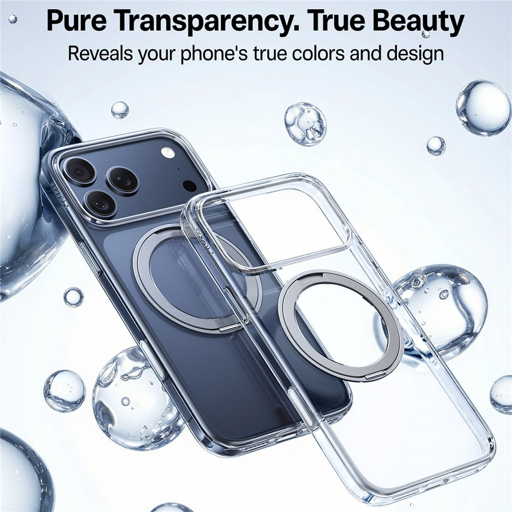 Husa de protectie Torras Ostand Pro MagSafe Series compatibil cu iPhone 17 Pro, Transparent