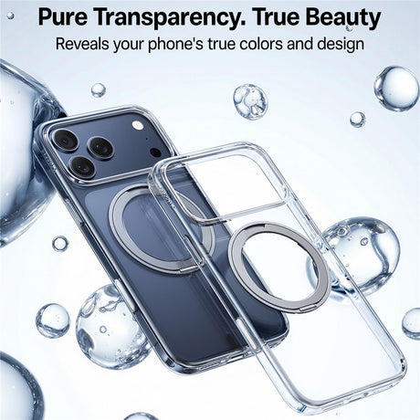 Husa de protectie Torras Ostand Pro MagSafe Series compatibil cu iPhone 17 Pro, Transparent