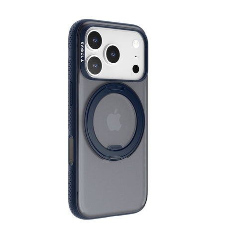 Husa de protectie Torras Ostand R Fitness Series compatibil cu iPhone 17 Pro, Bleumarin