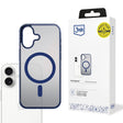 Husa de protectie 3mk Frosty MagCase compatibil cu iPhone 17, Albastru