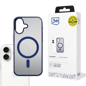 Husa de protectie 3mk Frosty MagCase compatibil cu iPhone 17, Albastru