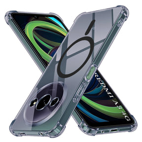 Husa de protectie Techsuit Shockproof Clear Silicone MagSafe compatibil cu Xiaomi Redmi A3 / Redmi A3x, Negru Fumuriu