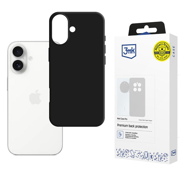 Husa de protectie 3mk Matt Pro compatibil cu iPhone 17, Negru