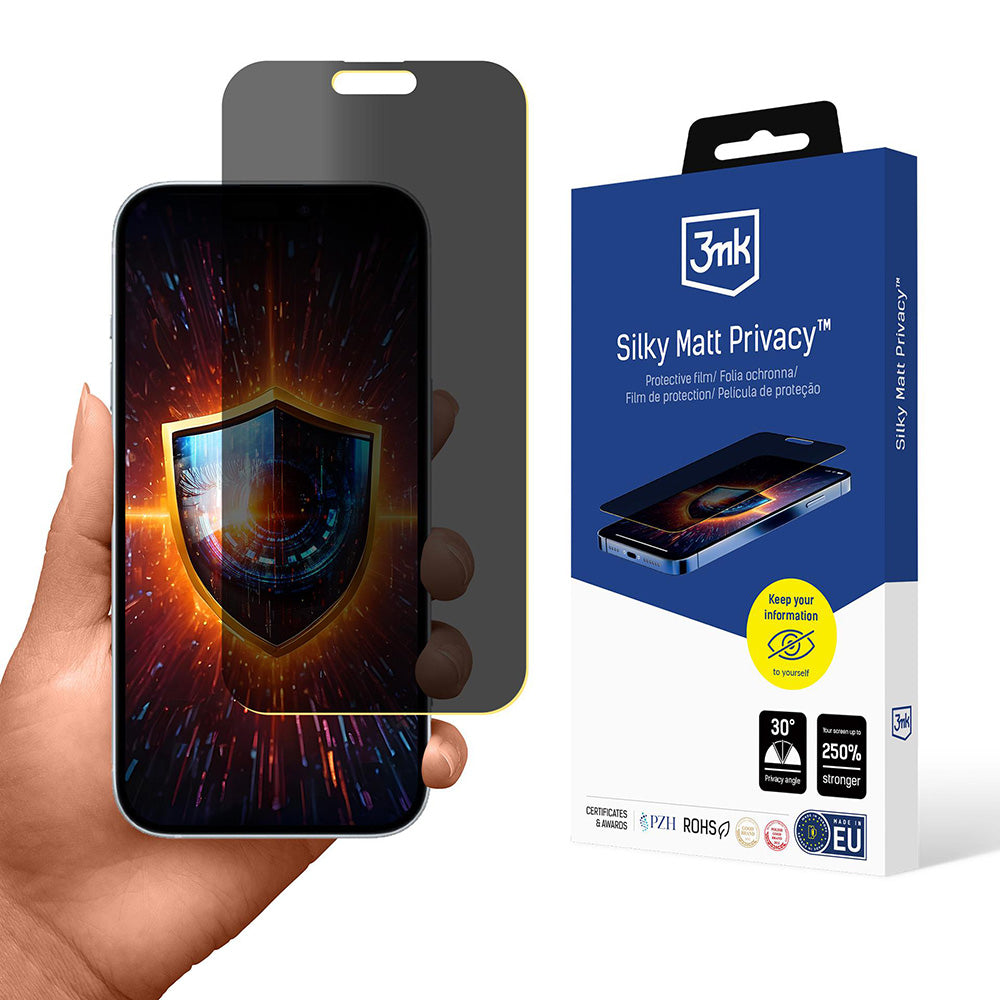 Folie de protectie 3mk Silky Matt compatibil cu iPhone 17, Privacy