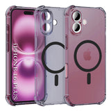 Husa de protectie Techsuit Shockproof Clear Silicone MagSafe compatibil cu iPhone 16 Plus, Negru Fumuriu