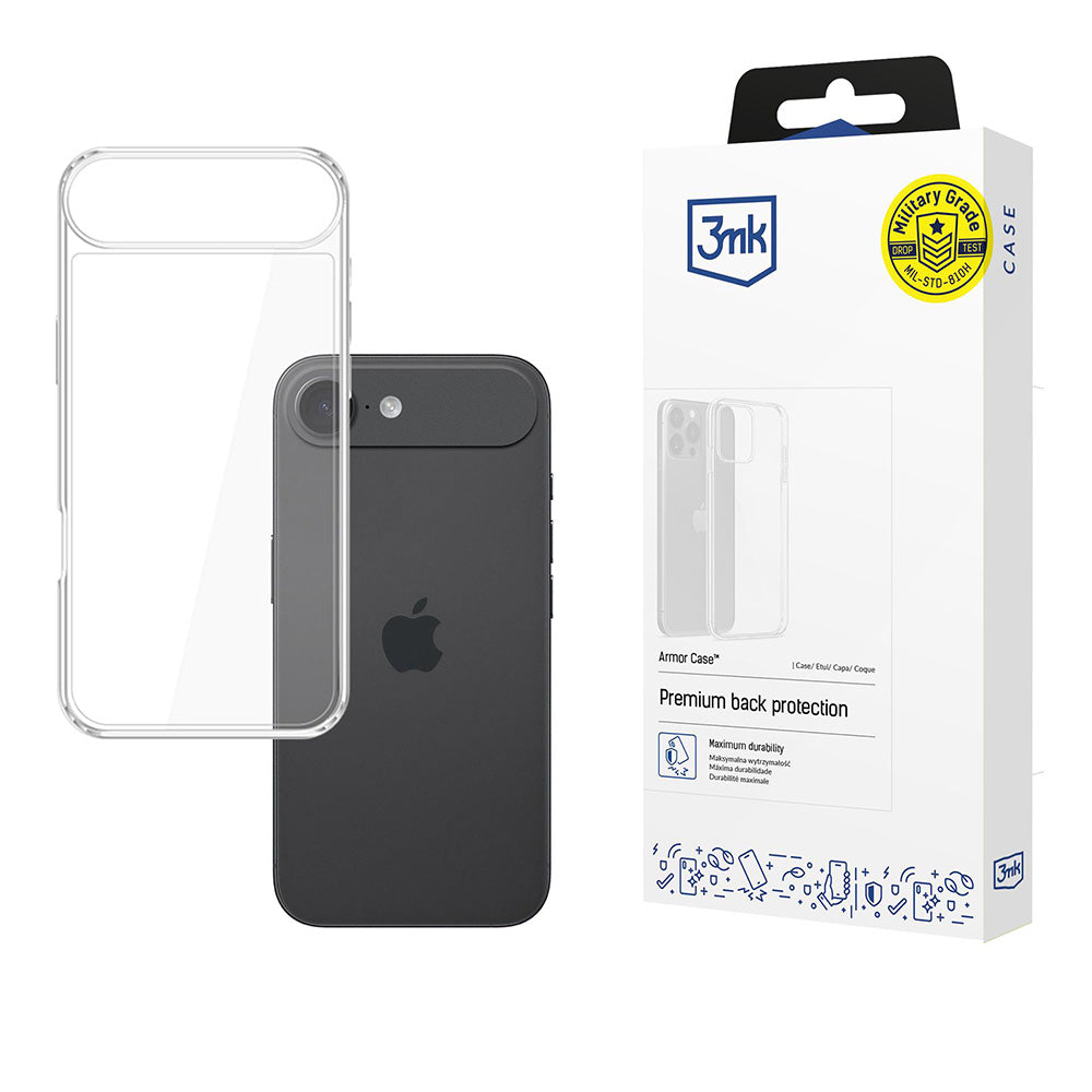 Husa de protectie 3mk Armor compatibil cu iPhone 17 Air, Transparent