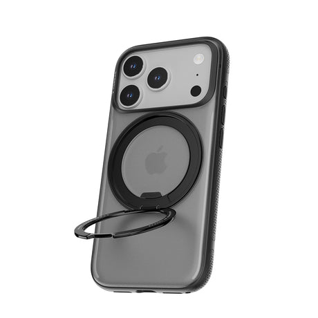 Husa de protectie Torras Ostand R Fitness Series compatibil cu iPhone 17 Pro, Transparent