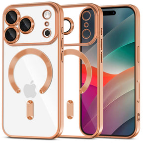 Husa de protectie Techsuit Luxury Crystal MagSafe compatibil cu iPhone 17 Pro Max, Portocaliu