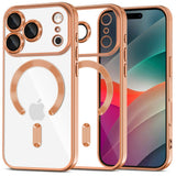 Husa de protectie Techsuit Luxury Crystal MagSafe compatibil cu iPhone 17 Pro, Portocaliu