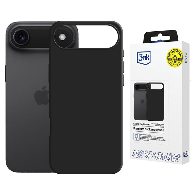 Husa de protectie 3mk Hardy MagSilicone compatibil cu iPhone 17 Air, Grafit