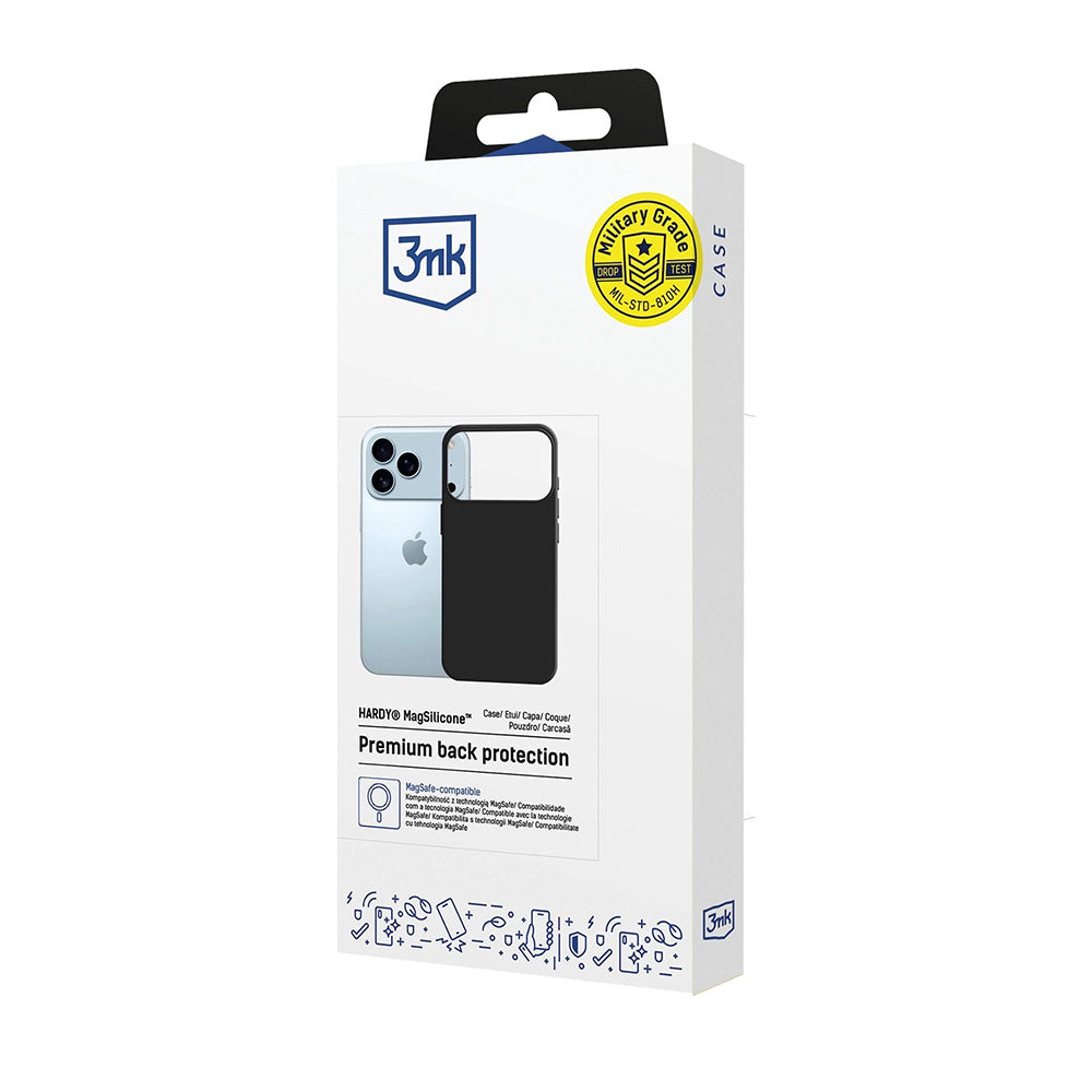 Husa de protectie 3mk Hardy MagSilicone compatibil cu iPhone 17 Pro, Grafit