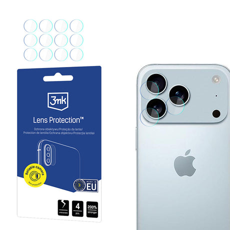 Folie de protectie 3mk Lens Protection (set de 4) compatibil cu iPhone 17 Pro, Transparent