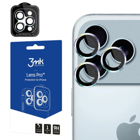 Folie de protectie 3mk Lens Protection Pro compatibil cu iPhone 17 Pro / iPhone 17 Pro Max, Curcubeu