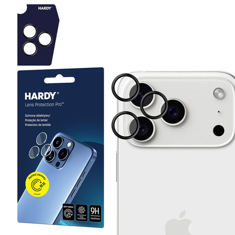 Folie de protectie 3mk Hardy Lens Protection Pro compatibil cu iPhone 17 Pro / iPhone 17 Pro Max, Negru