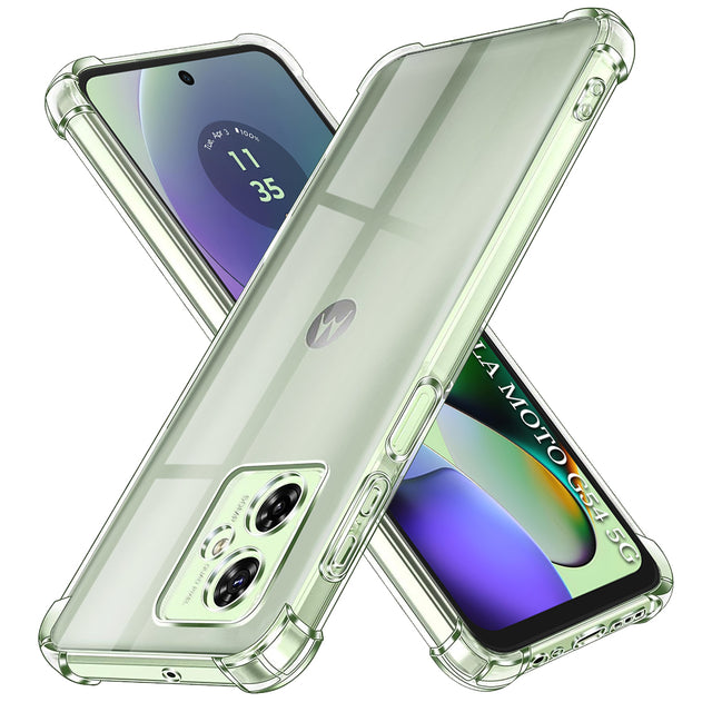 Husa de protectie Techsuit Shockproof Clear Silicone compatibil cu Motorola Moto G54, Transparent