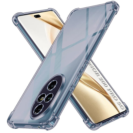 Husa de protectie Techsuit Shockproof Clear Silicone compatibil cu Honor 200 Pro, Negru Fumuriu