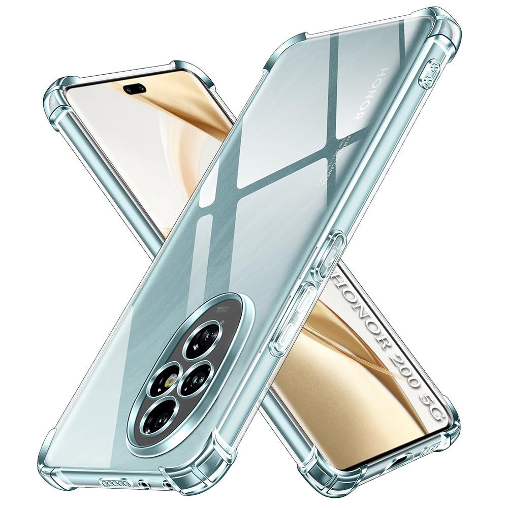 Husa de protectie Techsuit Shockproof Clear Silicone compatibil cu Honor 200, Transparent
