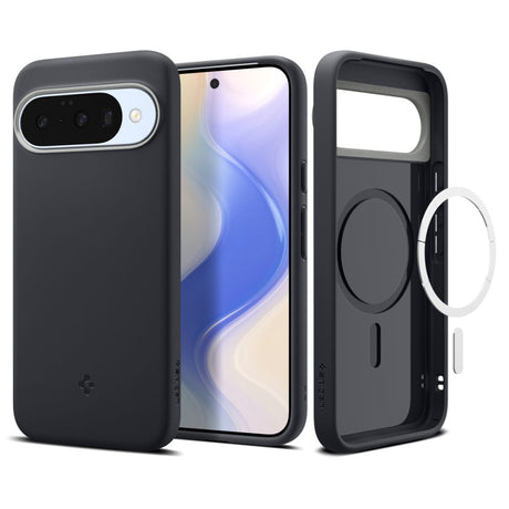 Husa de protectie Spigen Caseology Nano Pop MagSafe (ACS09713) compatibil cu Google Pixel 10 / 10 Pro, Negru Sesame