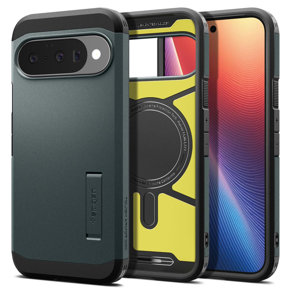 Husa de protectie Spigen Tough Armor MagSafe (ACS09707) compatibil cu Google Pixel 10 / 10 Pro, Abyss Green