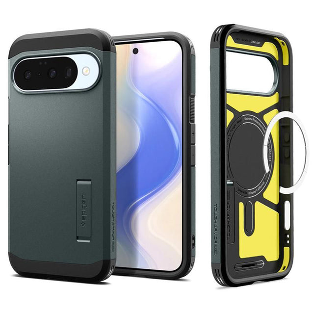 Husa de protectie Spigen Tough Armor MagSafe (ACS09707) compatibil cu Google Pixel 10 / 10 Pro, Abyss Green